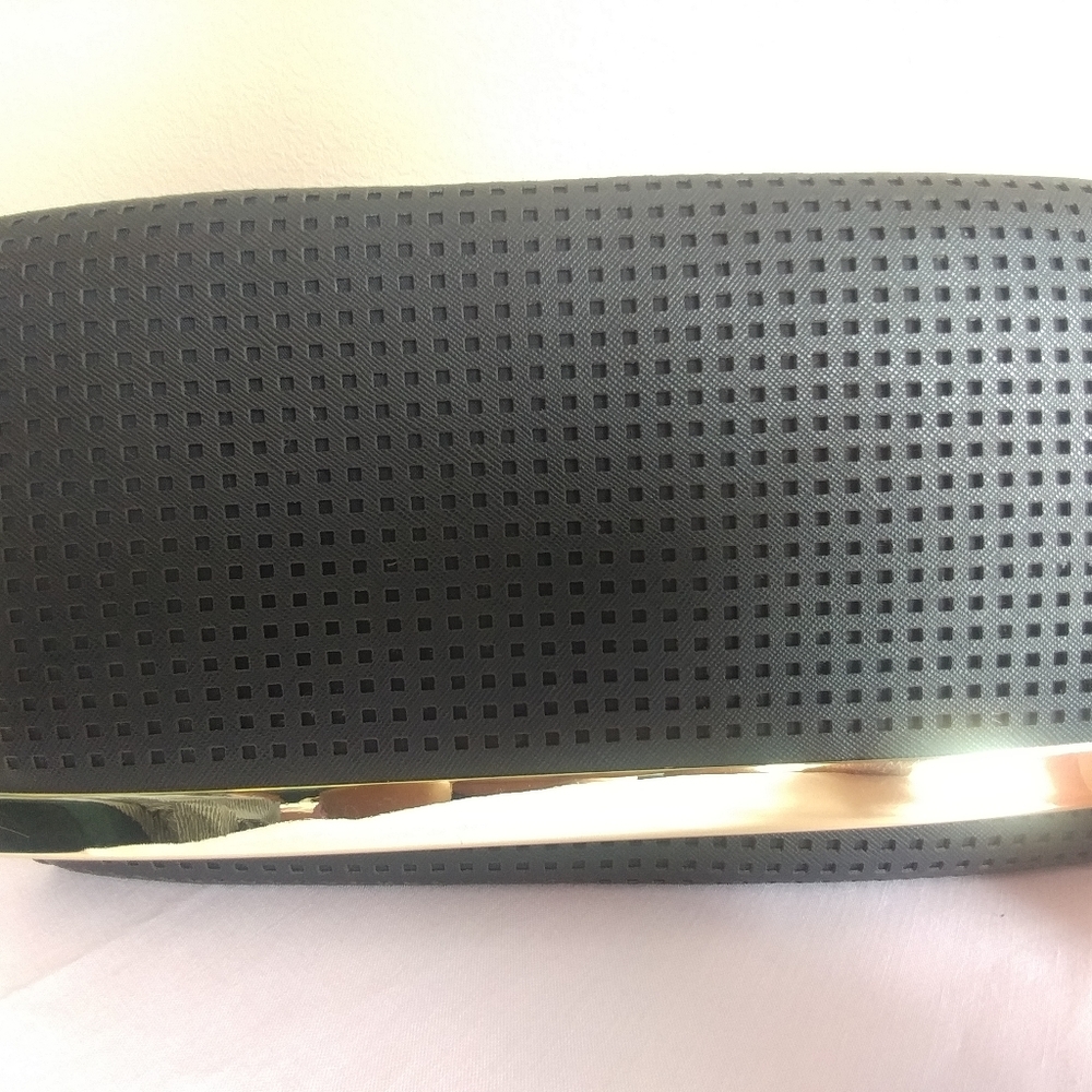 Banana Republic, Medium Clutch, Black/Gold